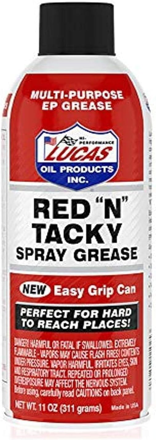 Lucas Oil 11025 Red N Tacky Easy Grip Aerosol Spray - 11 Ounce (Pack of 12)