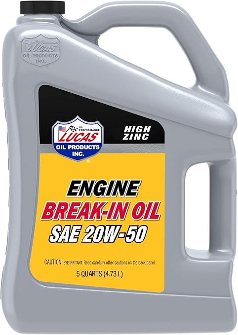 Lucas Oil 10636 SAE 20W-50 Racing Engine Break-in Oil - 5 Quart